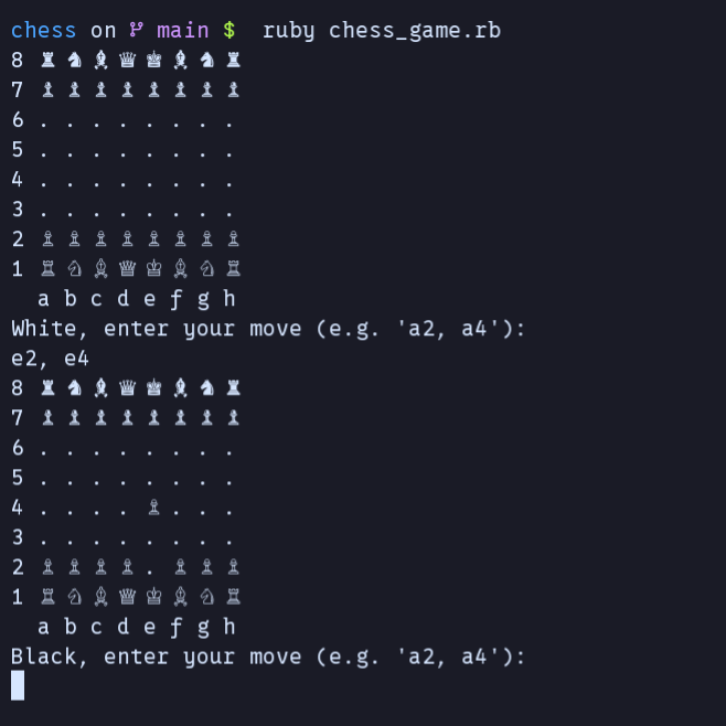 Ruby Chess Engine screenshot